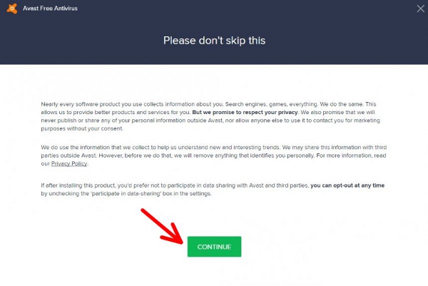Avast Privacy Policy (Read & Accept)